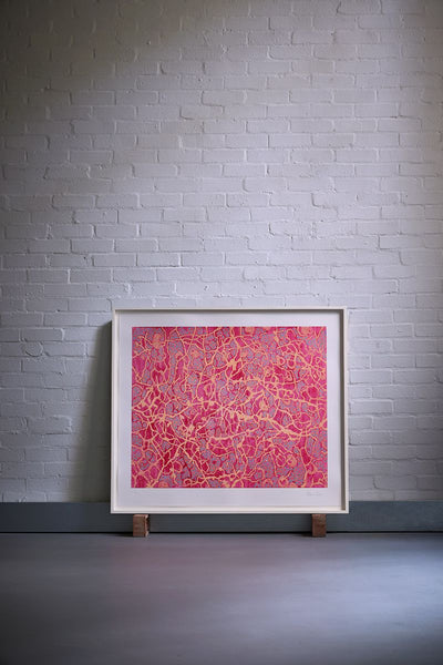 Emanation, 2021, by Adam Ball, 9 colour silk screen on Somerset Tub Sized satin 410gsm, 31 inches x 35 inches (79 x 89 cm) - gallery.