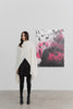 A sharp silhouette with Gigli in ivory alpaca wrapped over black silk charmeuse