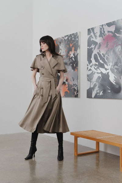 Sasha trench coat dress in Tencel