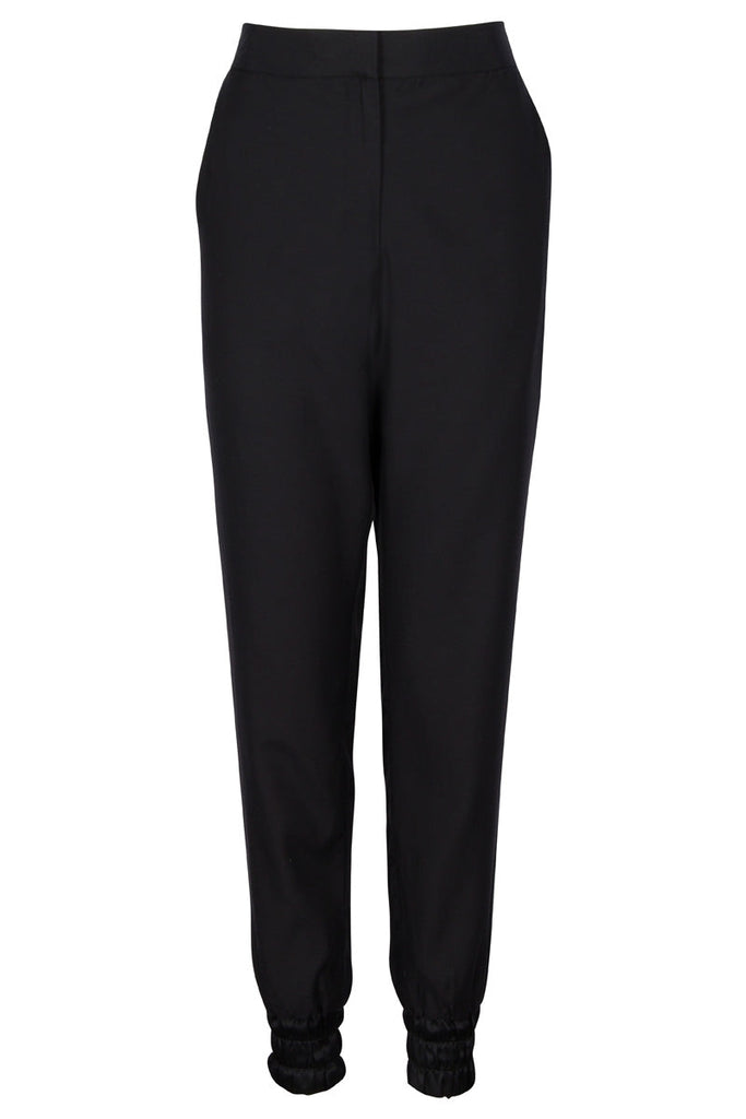 Boudica tuxedo track pant in black cupro cotton