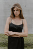 Sienna camisole dress in black silk charmeuse