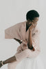 Sayuri jacket and Hepburn pant in nude wool crepe