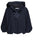 Neneh hoodie in navy satin back crepe silk