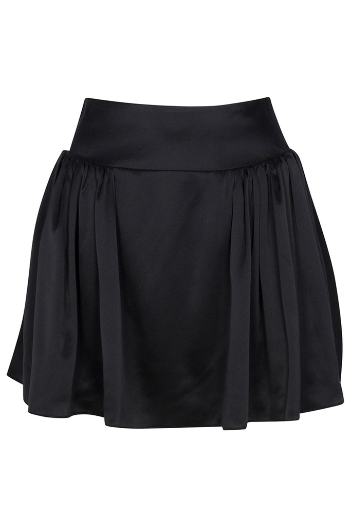 Pippa mini skirt in silk charmeuse